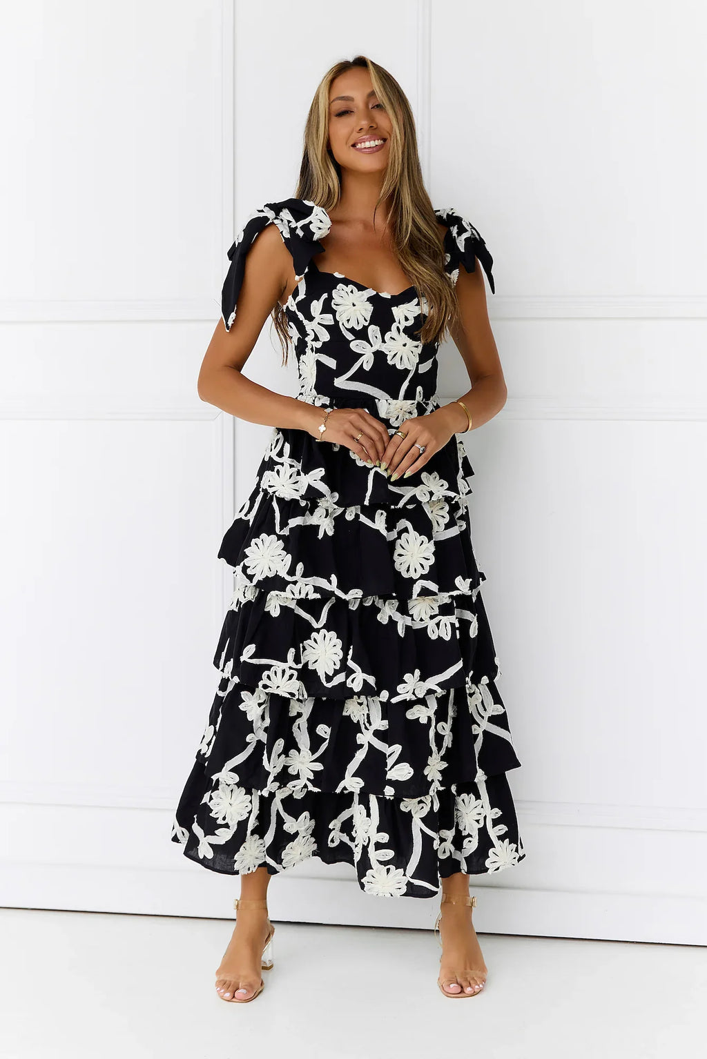 Featherlight Beauty Maxi Dress Black