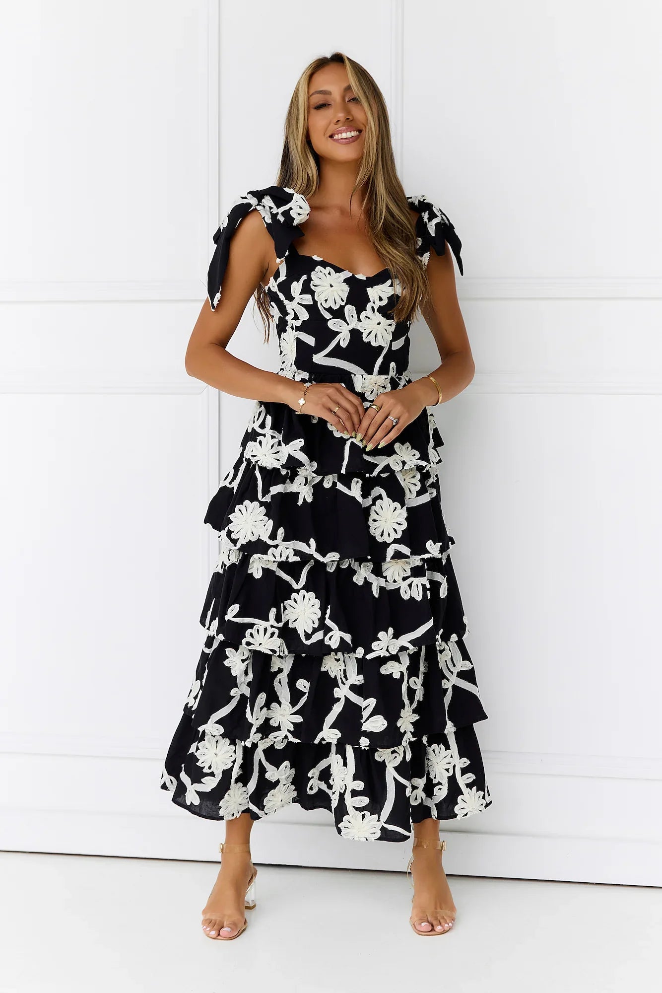 Featherlight Beauty Maxi Dress Black