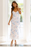 Starburst Gleam Mesh Maxi Dress Blue