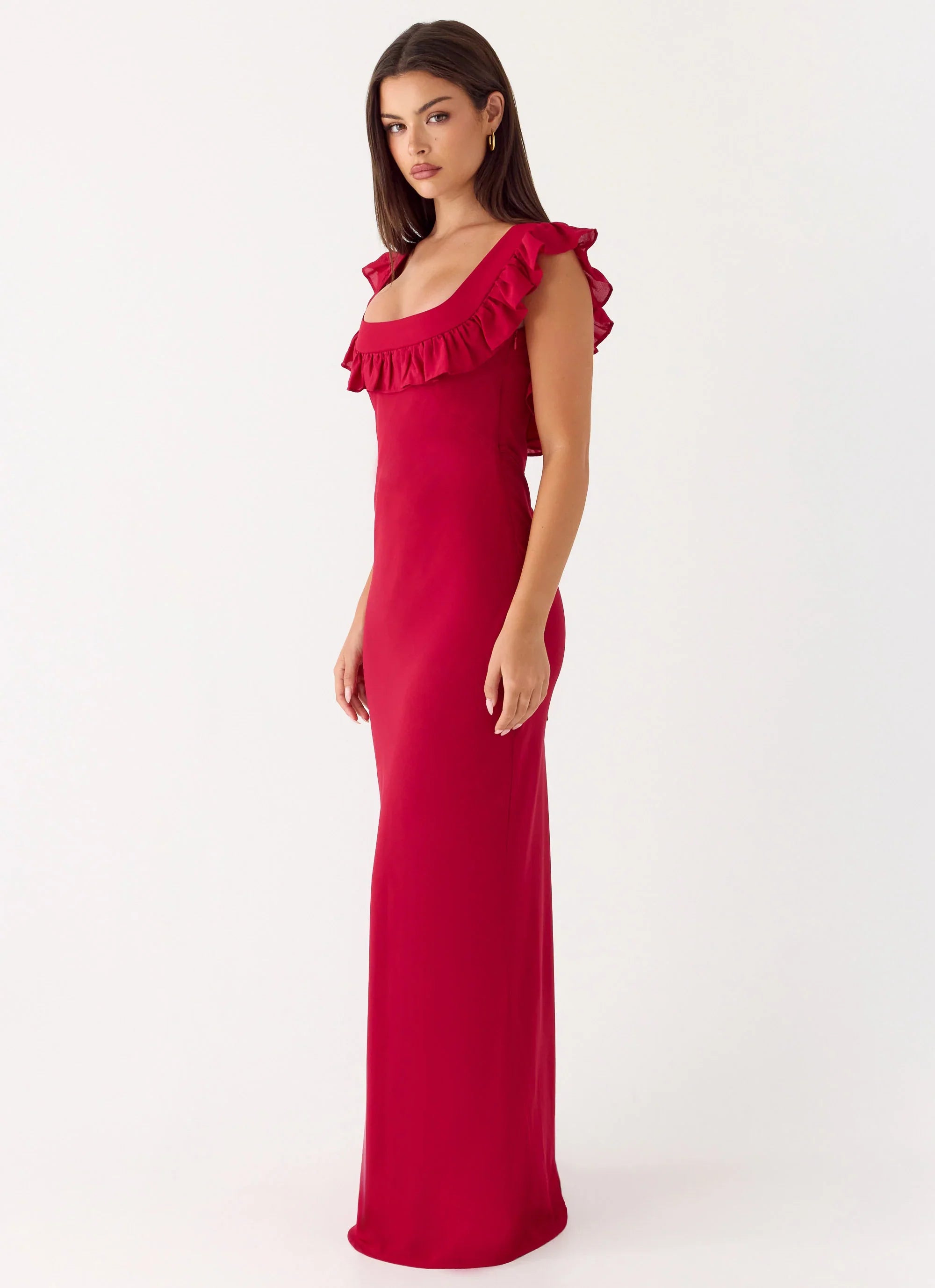 Malina Maxi Dress - Deep Red