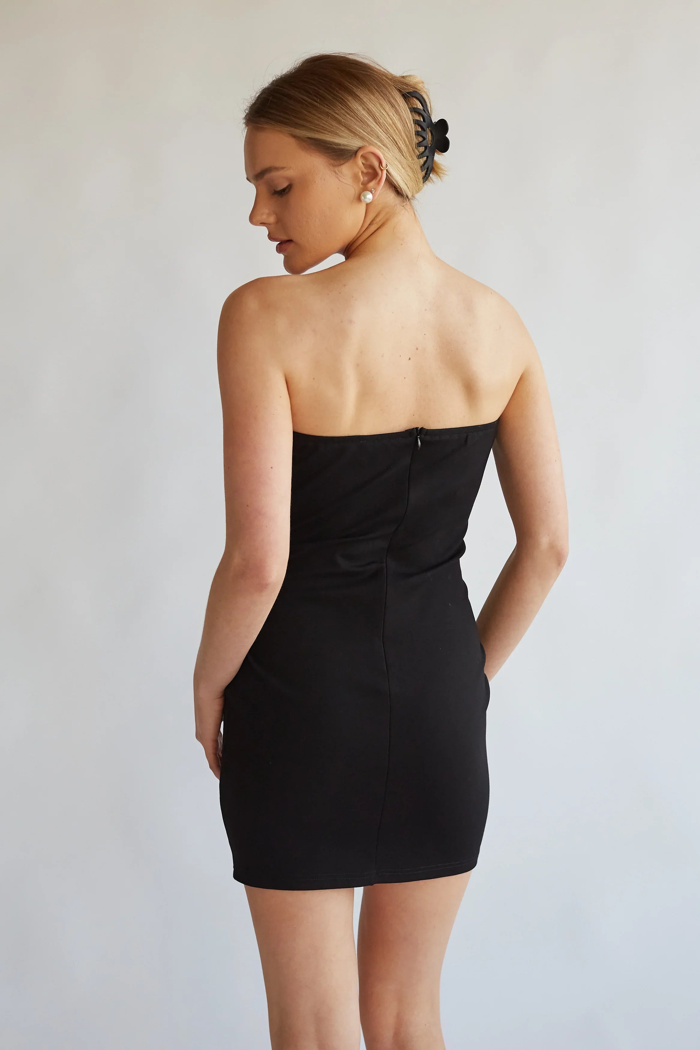 Eloise Strapless Bow Bodycon Mini Dress