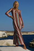 EMERIE SCOOP NECK MAXI DRESS - XYLA WAVE