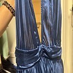 Shimmering Sea Pleated Halter Maxi Dress Olive
