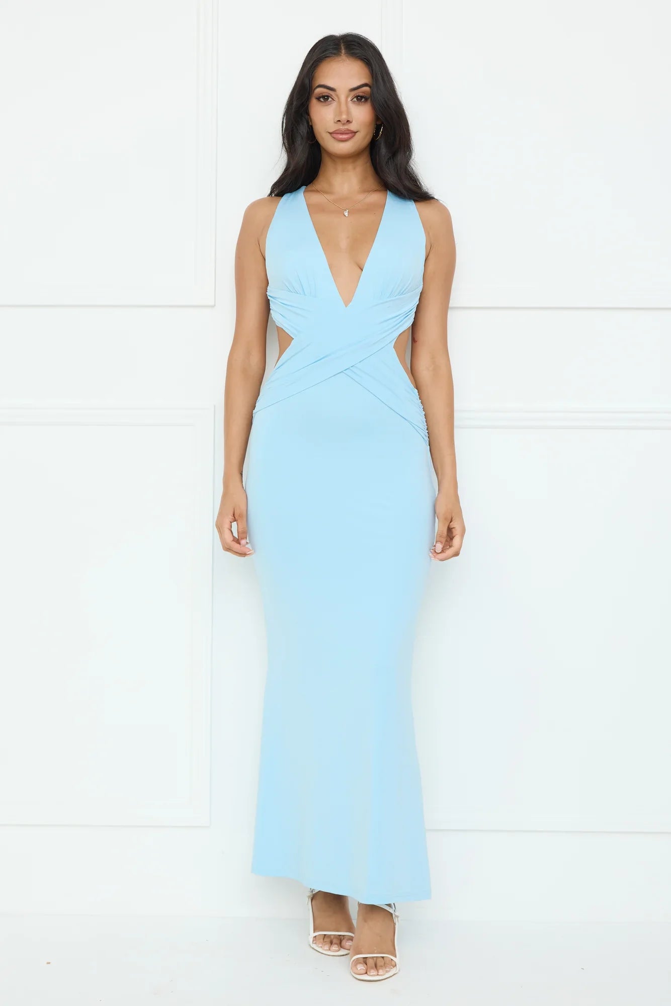 Electric Kiss Maxi Dress Blue