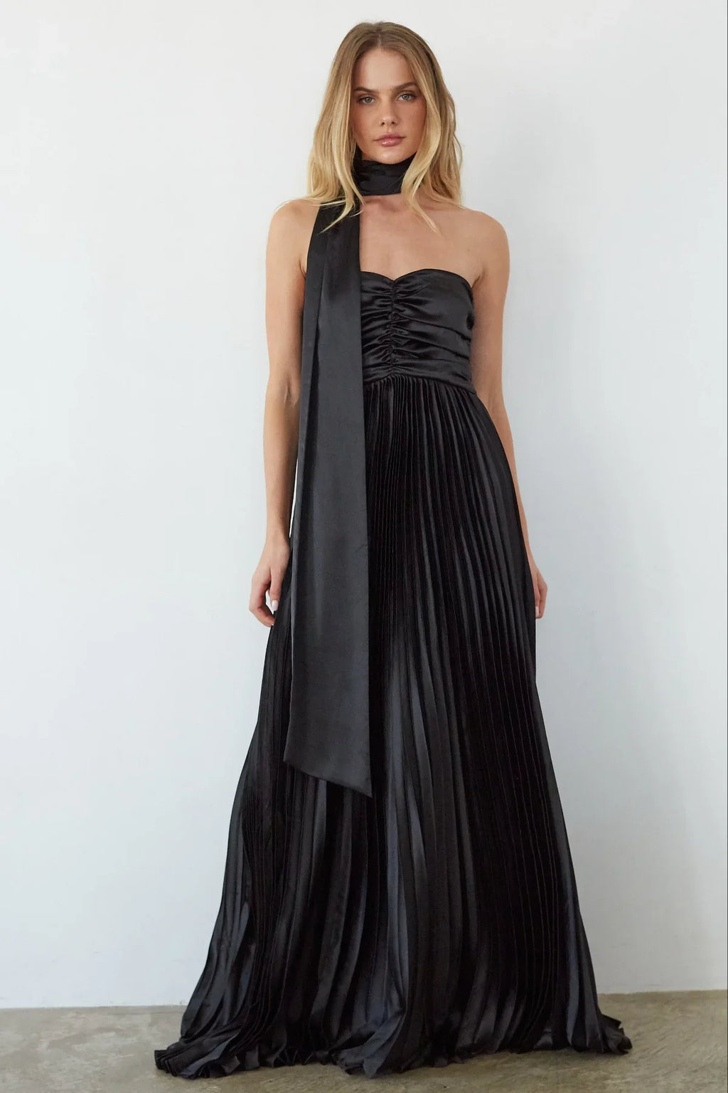 River Plisse Maxi Dress