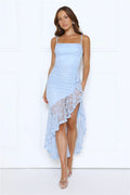 Starlet Glow Lace Midi Dress Blue