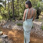 Seen For You Cowl Neck Satin Maxi Dress Green