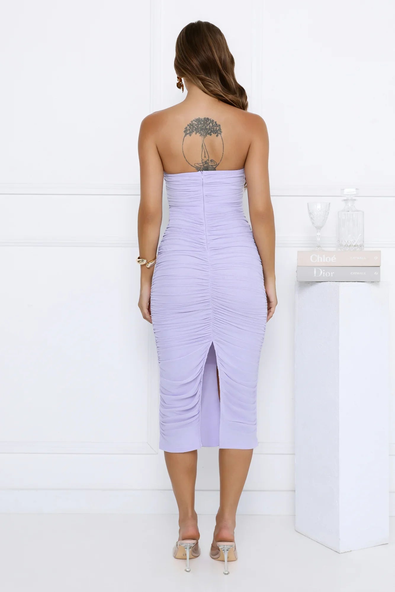 Soiree Minded Midi Dress Lilac