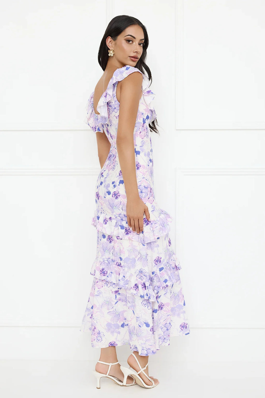 Midnight Magnolia Maxi Dress Purple