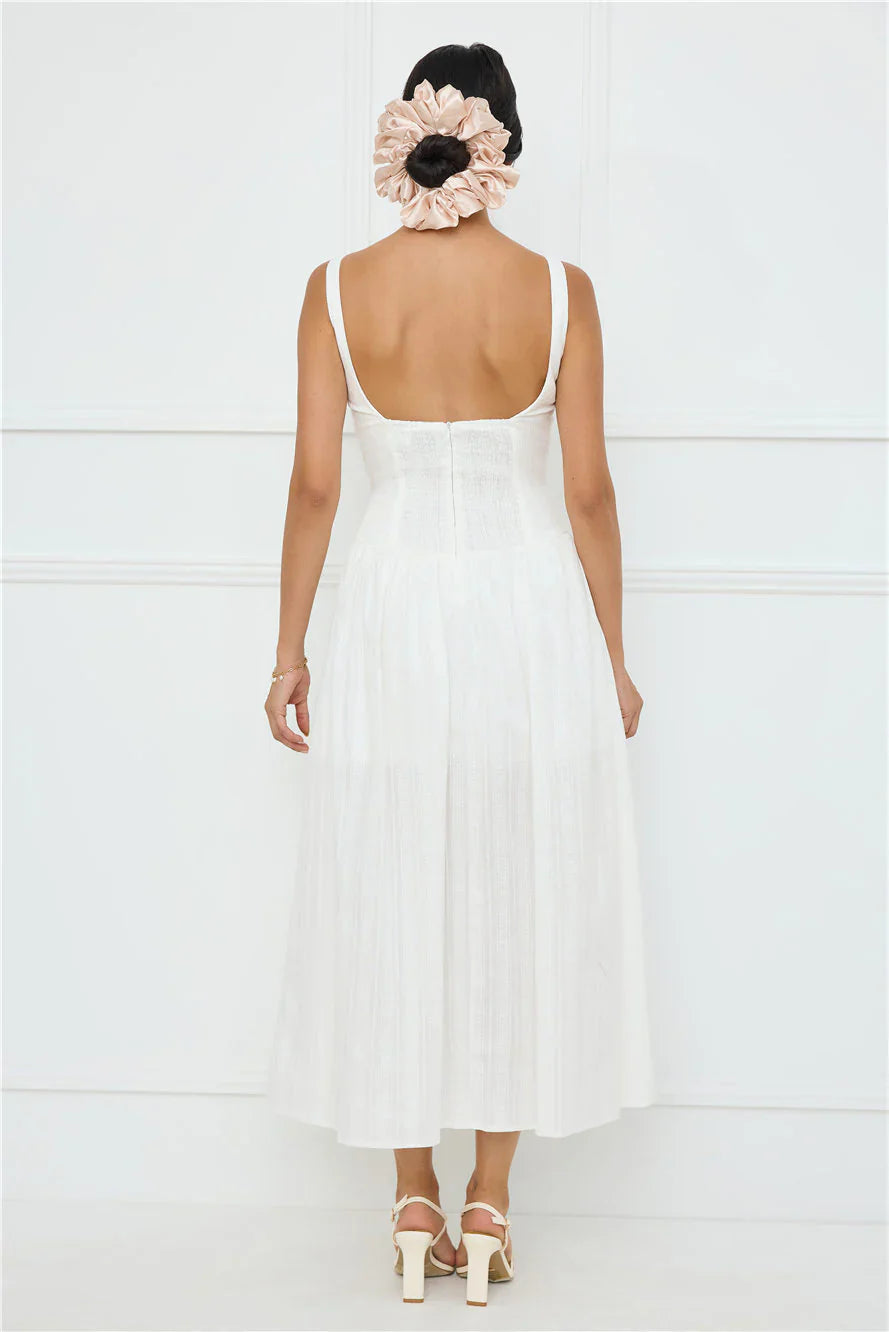 Serene Nights Maxi Dress White