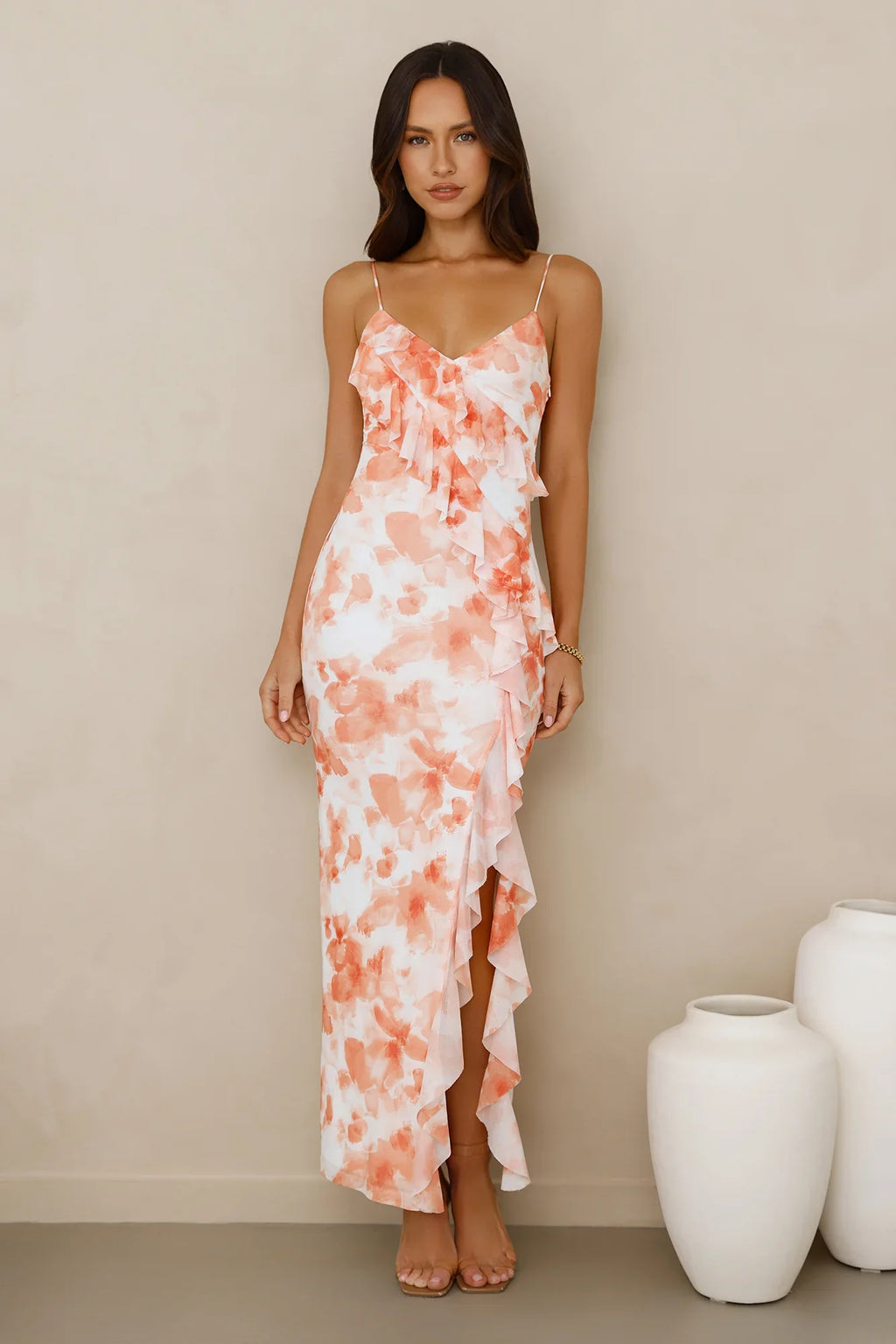Sunkissed Simplicity Mesh Maxi Dress Orange