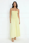 Unmatched Energy Halter Maxi Dress Yellow