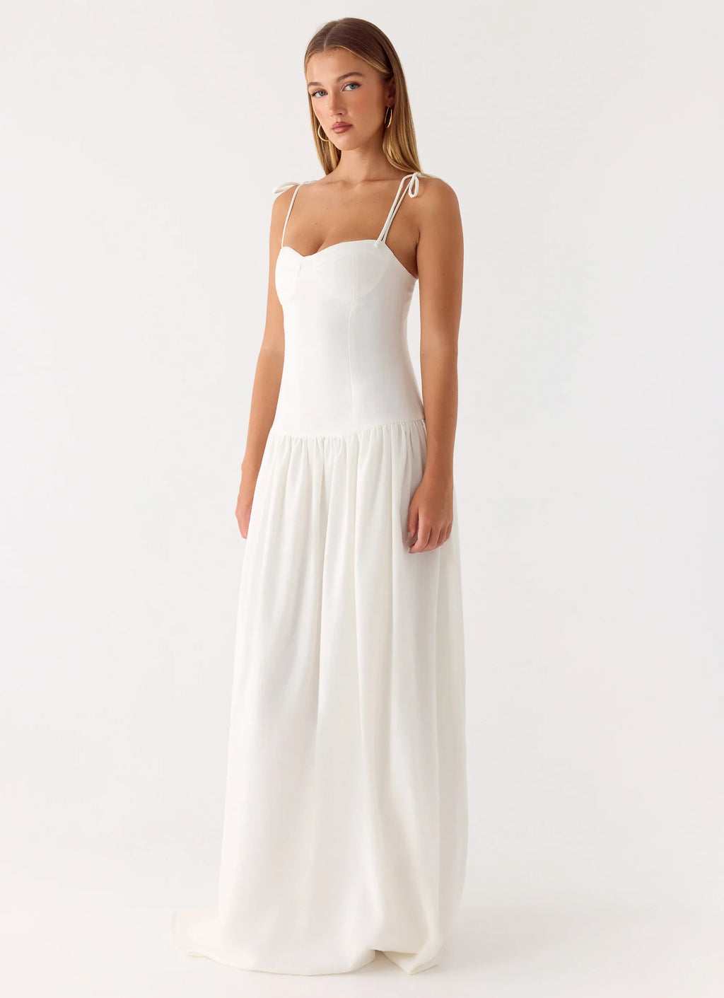 Giovanna Linen Maxi Dress - White