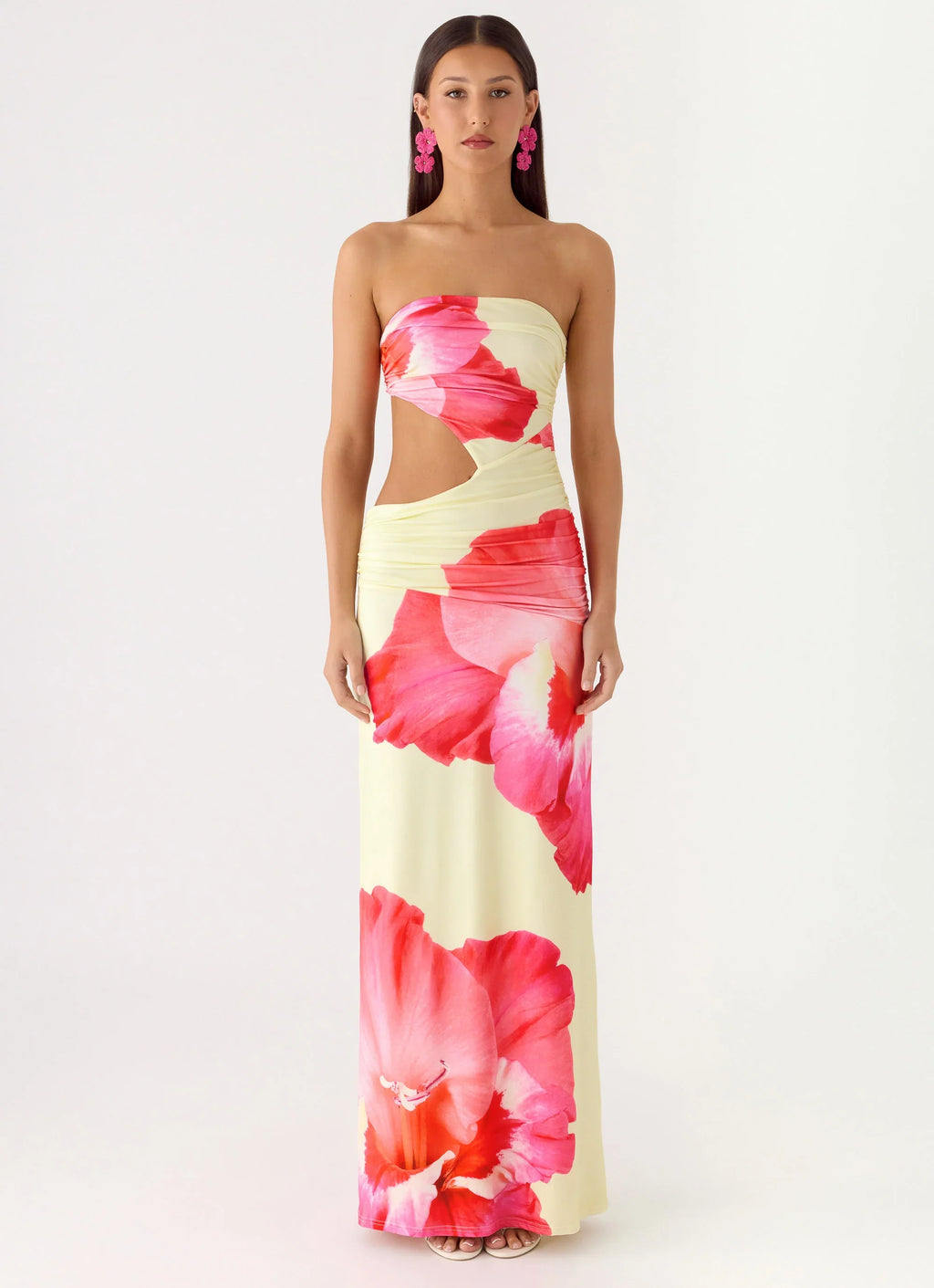 In The Rhythm Maxi Dress - Yellow Floral Spritz