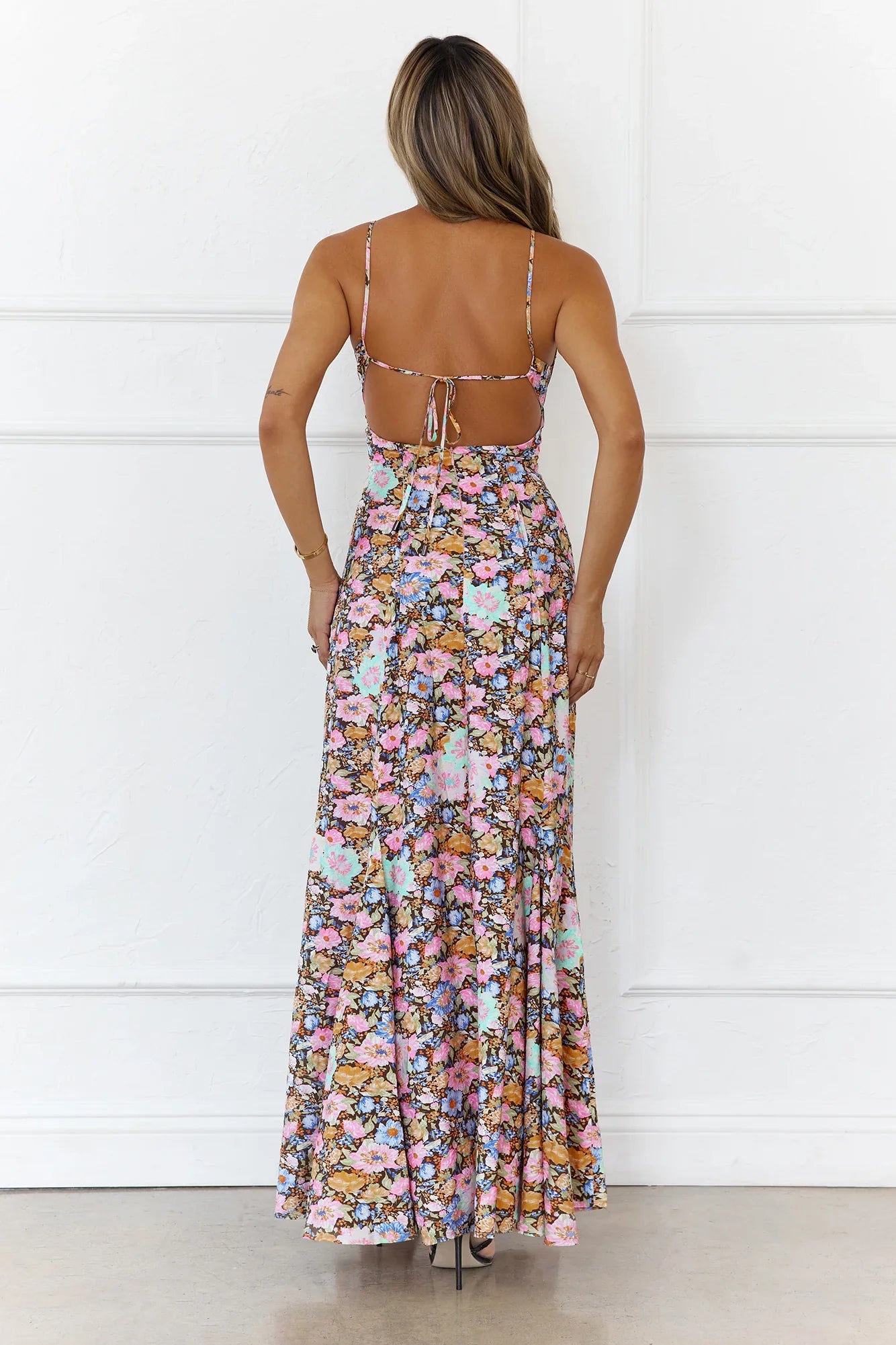 Palm Glow Maxi Dress Floral